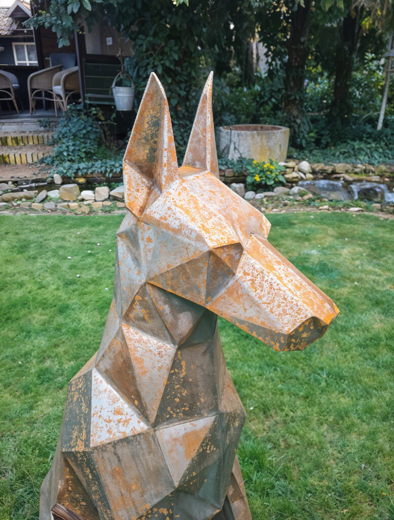doberman polygone acier corten