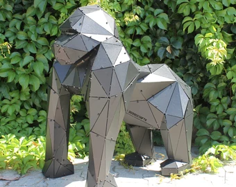 Statues de Gorille Métallique : Élégance et Durabilité pour Tout Espace | Sculpture Maroc