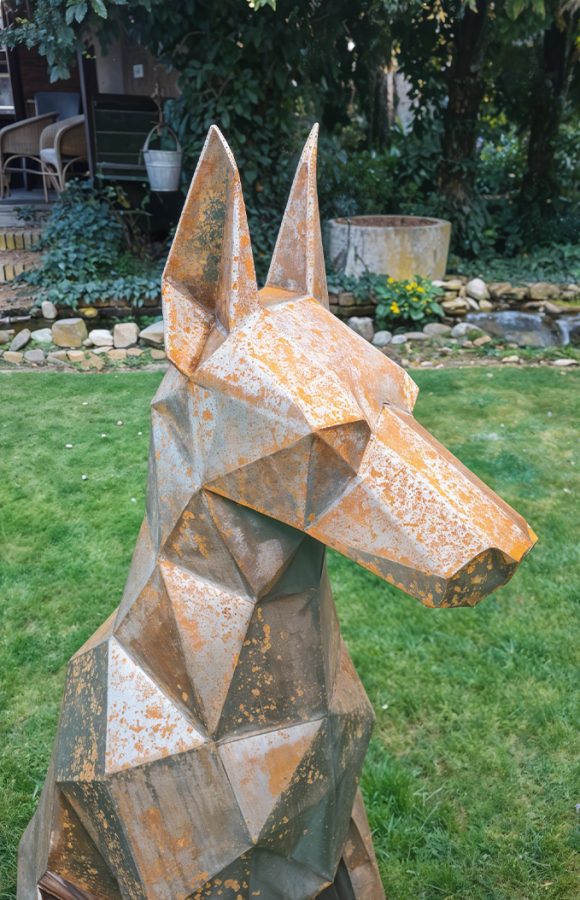 doberman polygone acier corten